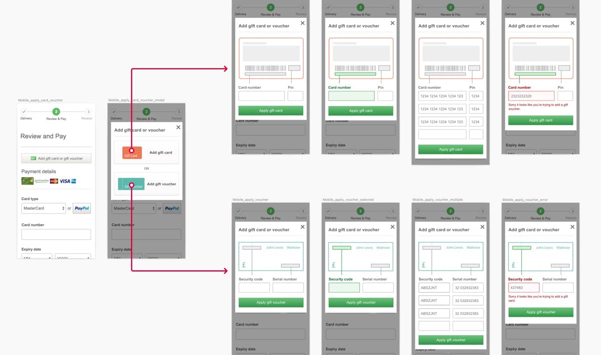 Full version 1 user flow for mobile